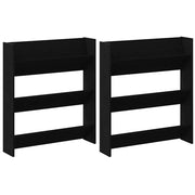 Scarpiera | Mobile per scarpe 2 pz Rovere Nero 86 x 18 x 90 cm