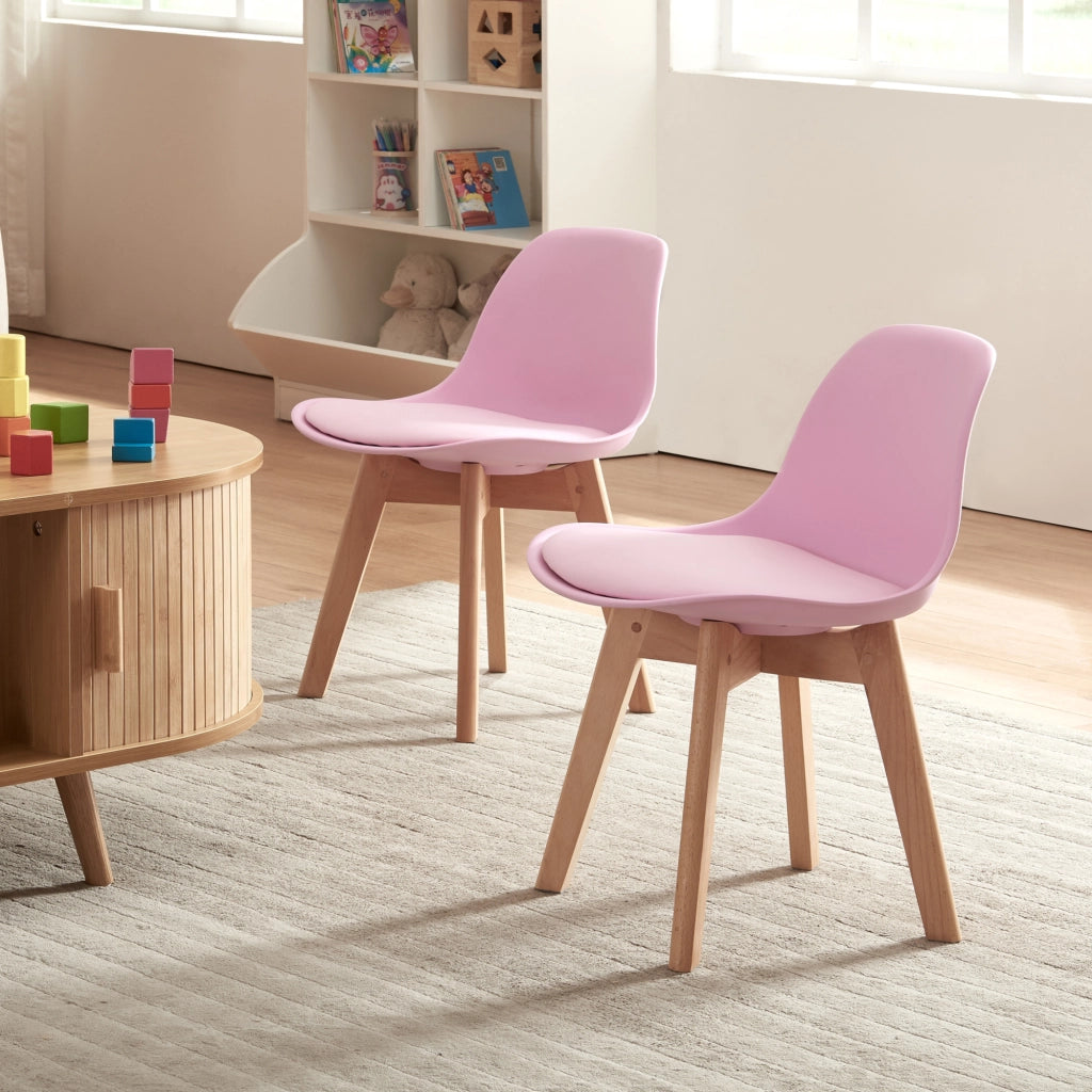 Set 'Elvdal' di 2 Sedie per Cameretta - Rosa [en.casa]
