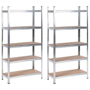 Set di 2 mensole moderne in metallo per giardino portaoggetti da giardino autoportante