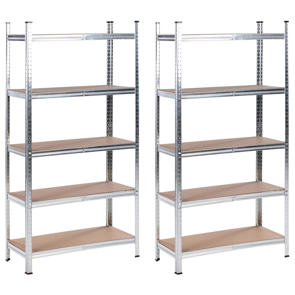 Set di 2 mensole moderne in metallo per giardino portaoggetti da giardino autoportante