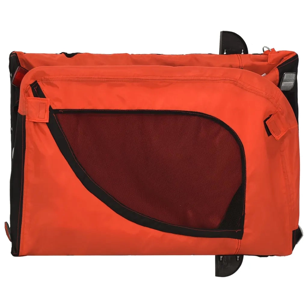 Rimorchio da Bici per Animali Arancione e Nero Oxford e Ferro CFW4337048
