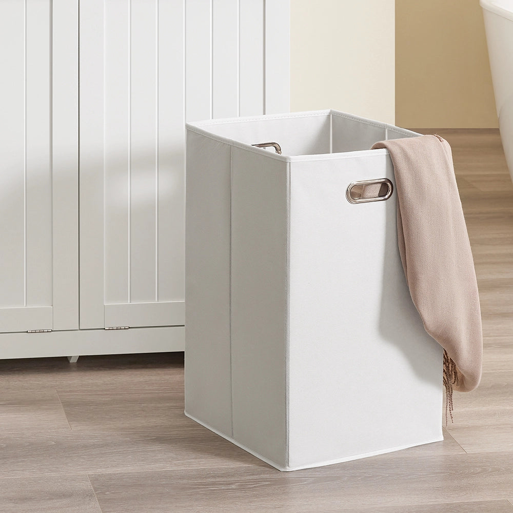 SoBuy Mobile Bagno Salvaspazio con 2 Cesti Portabiancheria e 2 Cassetti Colonna Bagno Stretta 78x38x181cm Armadietto con Ripiano Aperto e Vano per Famiglie e Piccoli Spazi BZR215-W