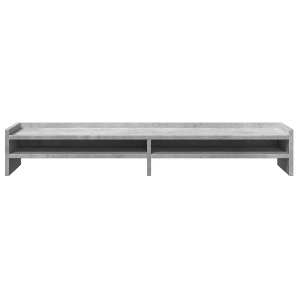 Supporto Monitor Grigio Cemento 100x24x16 cm Legno Multistrato