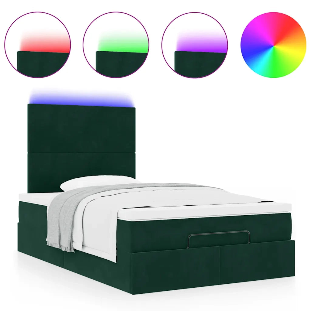 vidaXL Struttura Letto Pouf con Materassi 120x200 cm Velluto