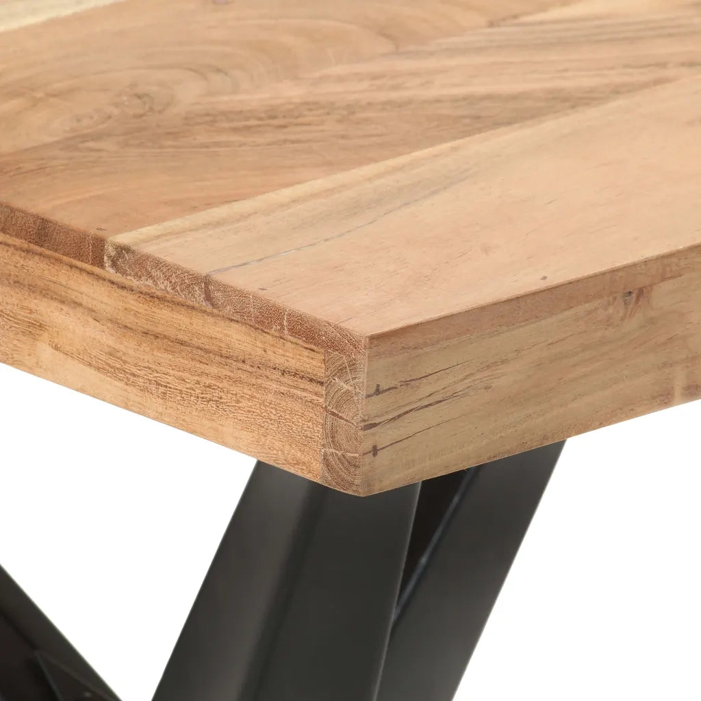 Tavolo da Pranzo 120x60x76 cm in Legno Massello di Acacia cod mxl 67961