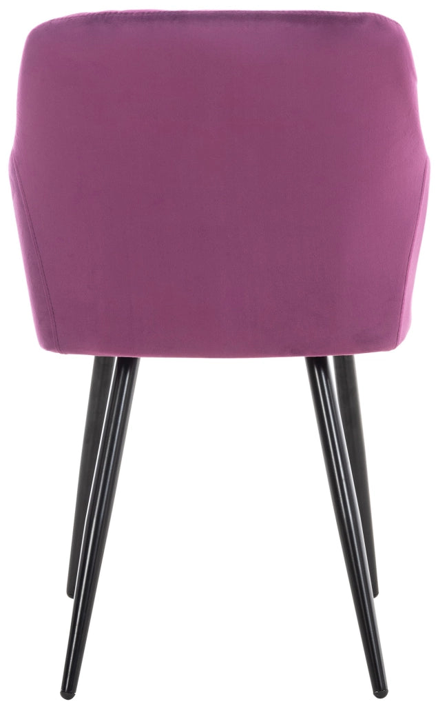 Set di 2 sedie da pranzo Shila viola,Velluto