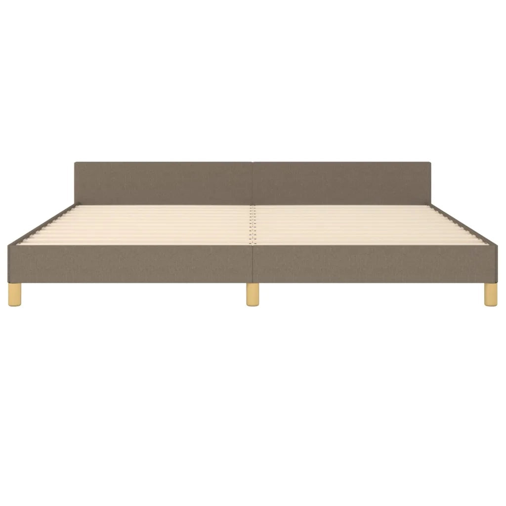 Giroletto senza Materasso-Struttura Letto Tortora 200x200 cm in Tessuto 709993