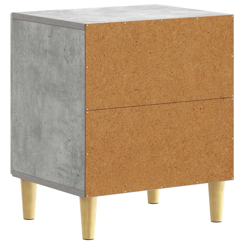 Comodino 2 pcs Grigio Cemento 43 x 34,5 x 50 cm