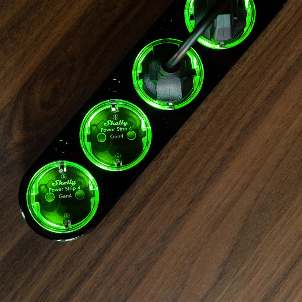 Shelly Power Strip 4 Gen4 Nero - Multipresa Smart Wi-Fi
