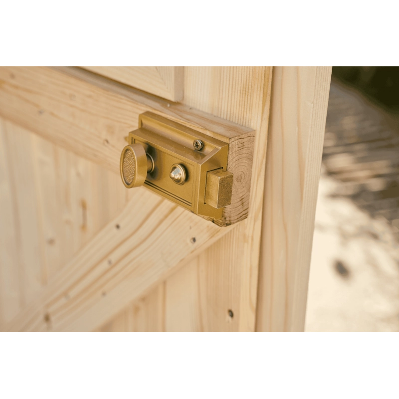 Casetta in legno da giardino doppia porta con vetro – 260x220 cm – tavole 28 mm, tetto bitumato e struttura compatta – VD2622.02N Foresta