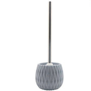 Trade Shop - Portascopino Grigio Lavorato Con Scopino Accessorio Moderno Arredo Bagno 79953 -