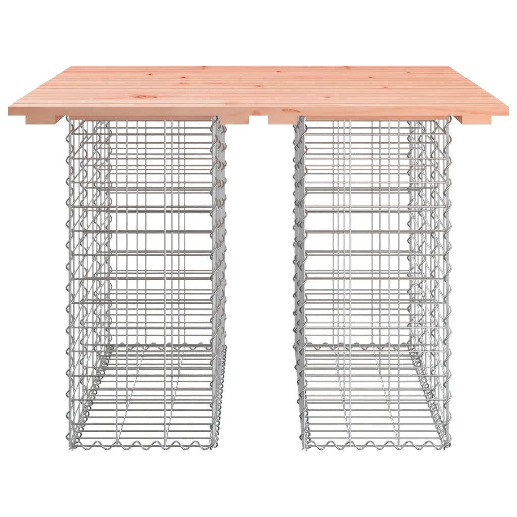 Tavolo da giardino in gabbione design 100x102x72 cm in legno massello Douglas 834369