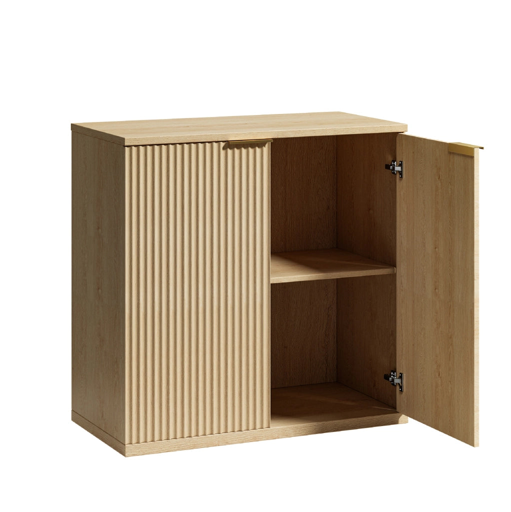 Credenza a 2 ante 80x40x80 cm in MDF rovere HOMVRA