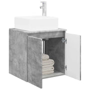 Mobile Lavabo | Armadio Lavabo da Parete Grigio Cemento 53 x 35 x 63 cm