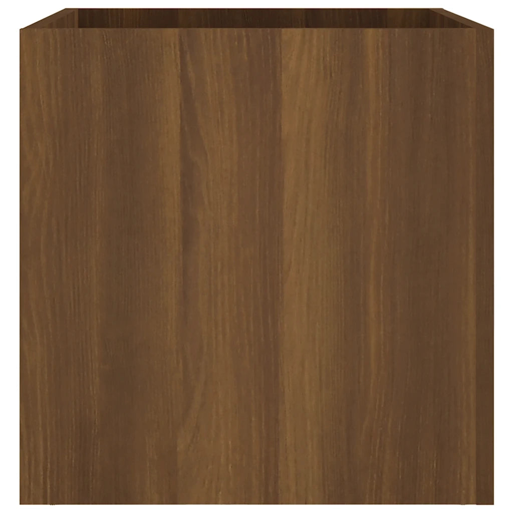 Fioriera Rovere-Vaso-Contenitore per Piante Marrone 40x40x40 cm in Legno Multistrato