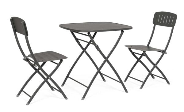 Set Bistrot Yvonne 3 pezzi (1 tavolo + 2 sedie) verde salvia