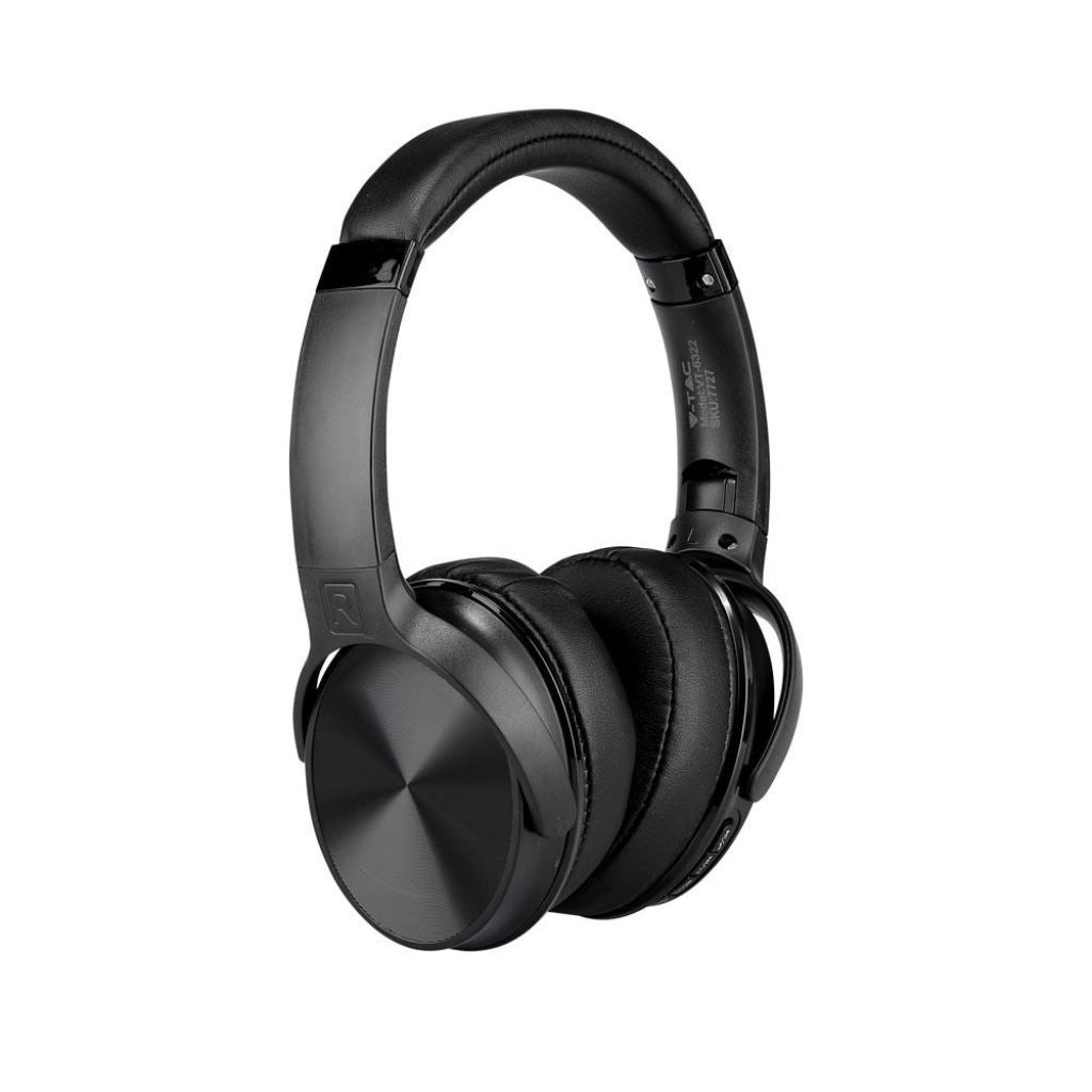 Cuffia bluetooth wireless con testa rotabile 500 mAh nero con borsa