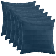 Federa 6 pcs HEERLEN Blu navy 45 x 45 cm corduroy 910412