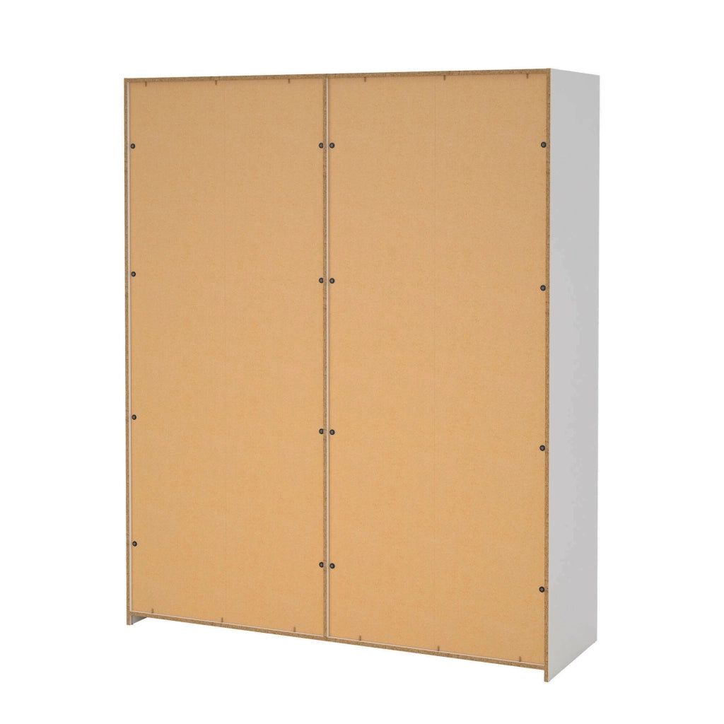 Guardaroba 2 ante\ Gomer, Mobile multifunzionale, Mobiletto scarpiera, Guardaroba porta scarpe, 179x65 h220 cm, Bianco