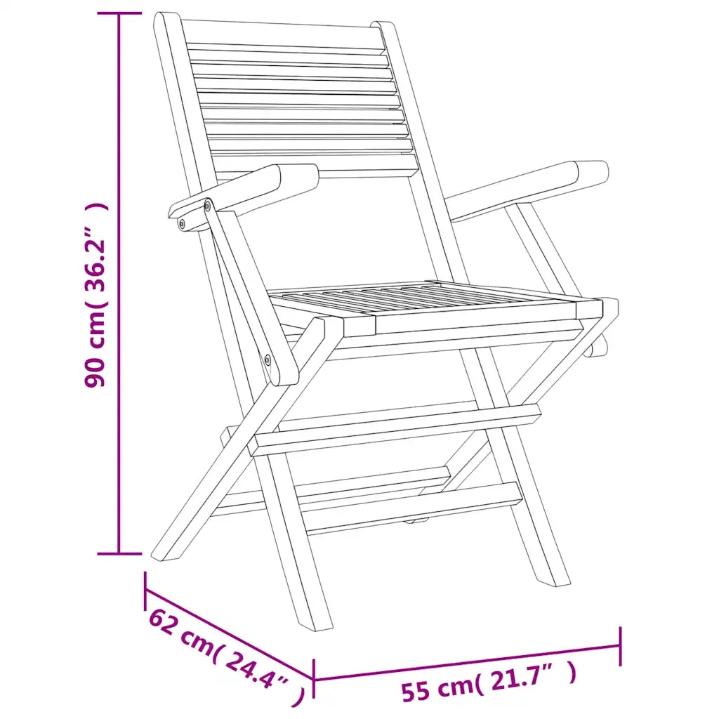 Set da Pranzo da Giardino 7 pz in Legno Massello di Teak 3155014
