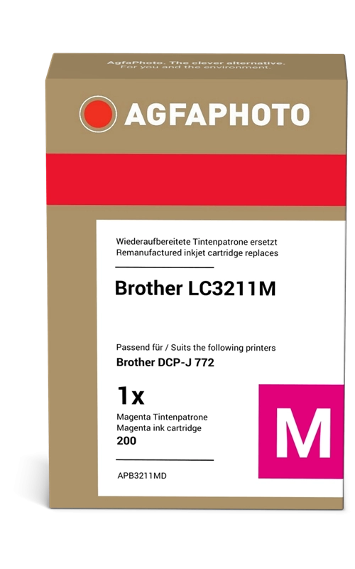 ORIGINAL Agfa Photo Cartuccia d'inchiostro magenta APB3211MD ~200 Seiten