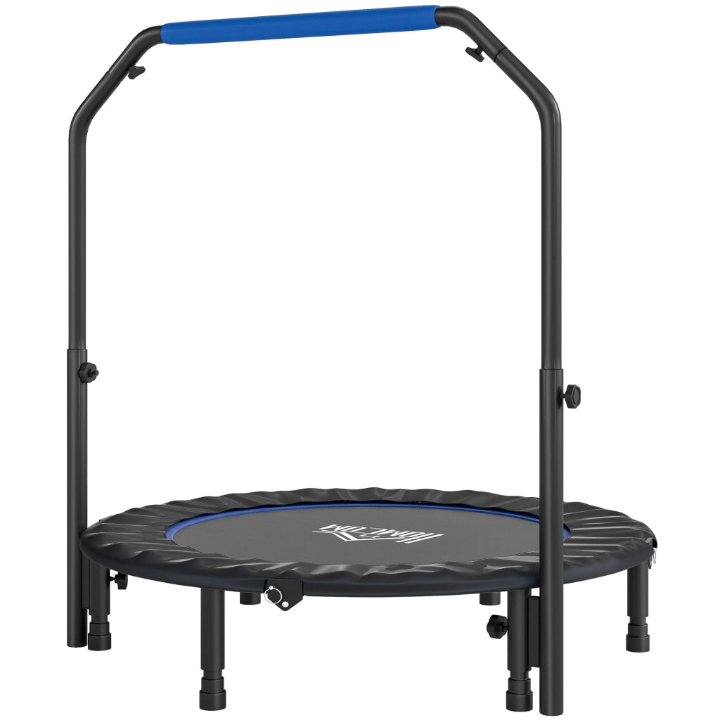 Trampolino Elastico Pieghevole ¨C Zephmum ¨C Acciaio 114 cm Blu Nero