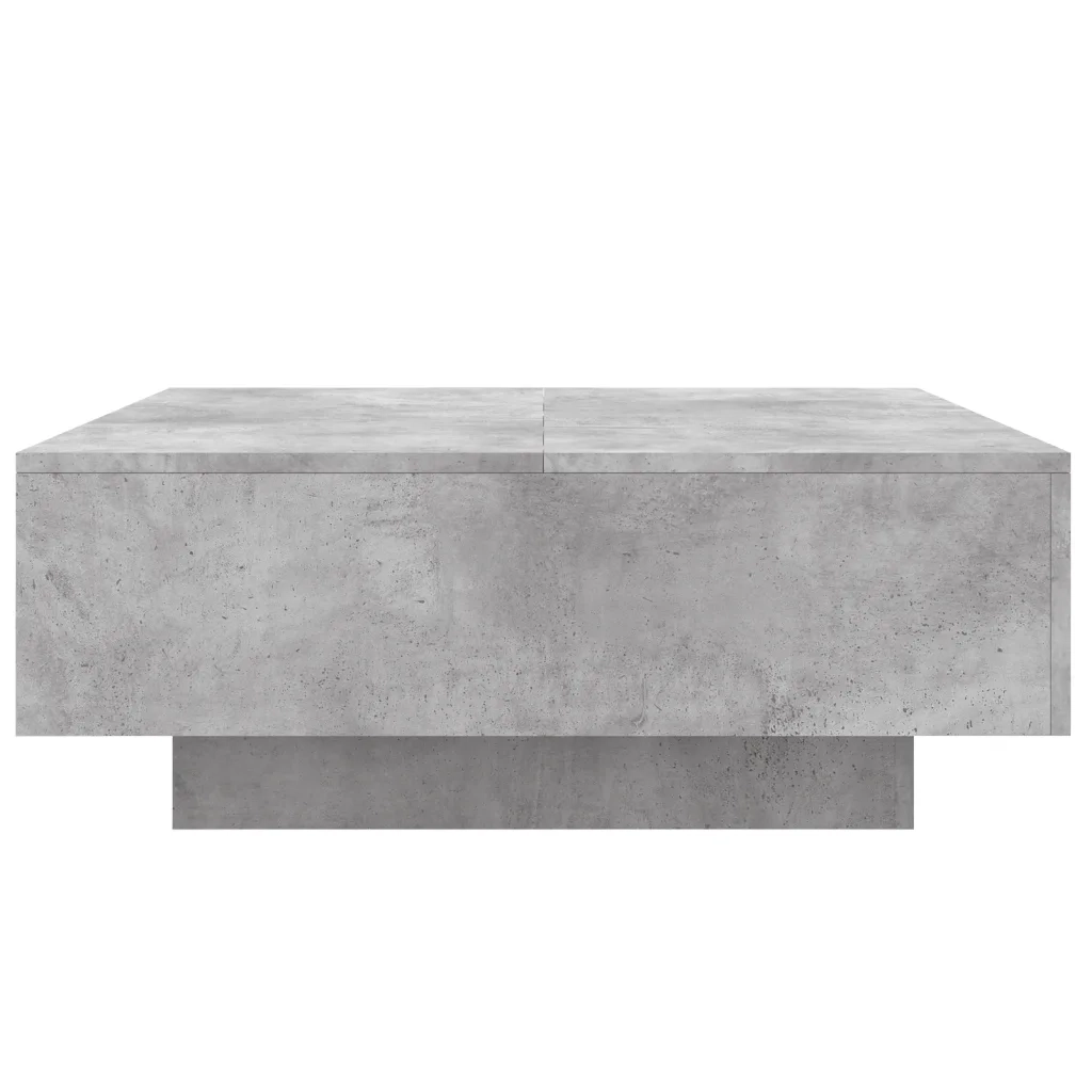 Tavolino salotto | Tavolino da caff¨¨ | Tavolino da Soggiorno Grigio Cemento 80x80x31 cm Legno Multistrato