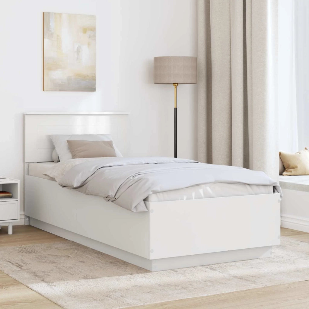 Struttura del letto Bianco 75 x 190 cm Legno multistrato