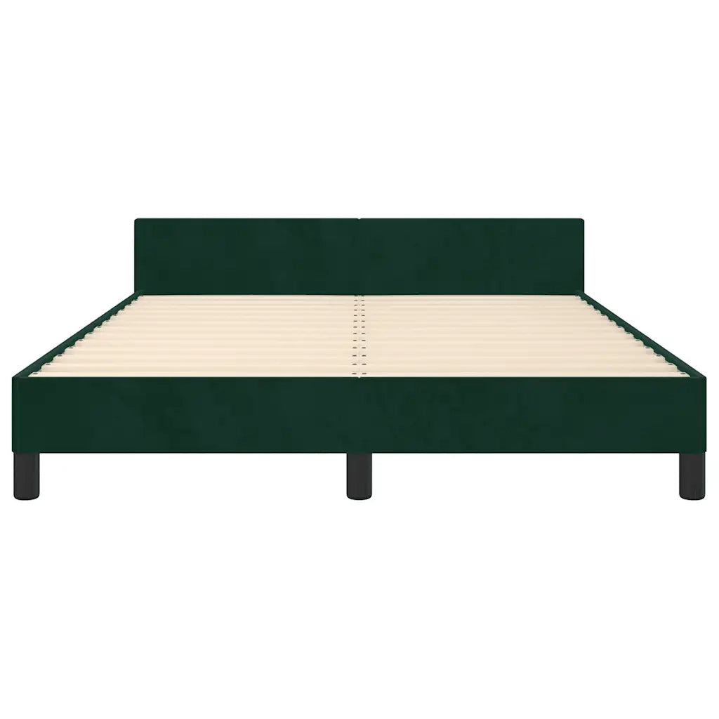 Giroletto senza Materasso Verde Scuro 140x200 cm in Velluto 3125760