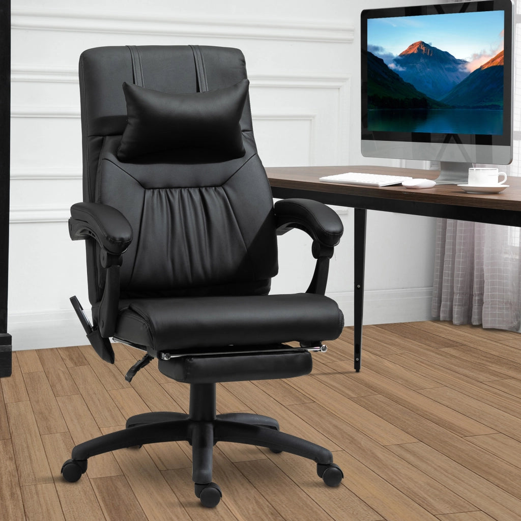 Poltrona Massaggiante da Ufficio ¨C Minimal ¨C Nero, 68x79x104-112 cm