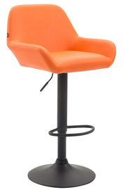 Sgabello Braga in similpelle arancione,nero