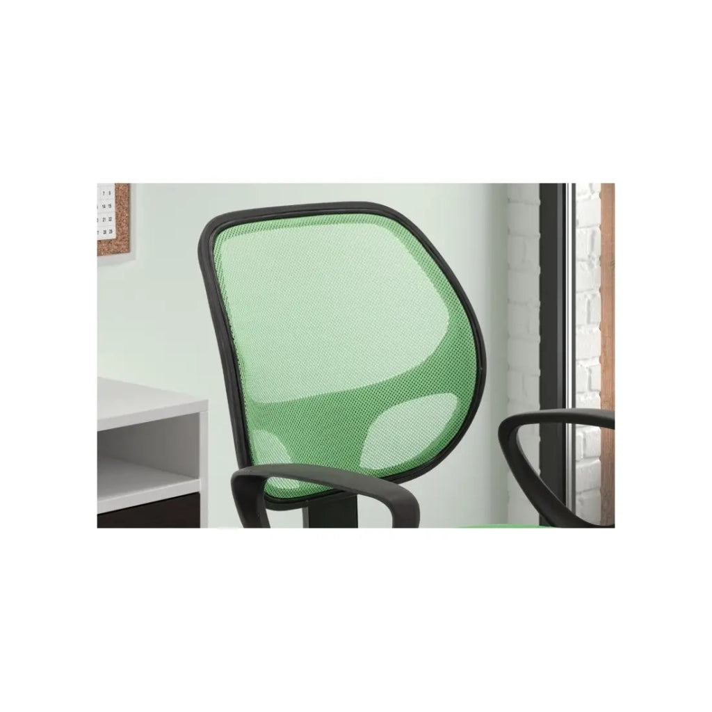 Sedia da ufficio IPOLIST in tessuto a rete verde, ideale per un ufficio confortevole e moderno