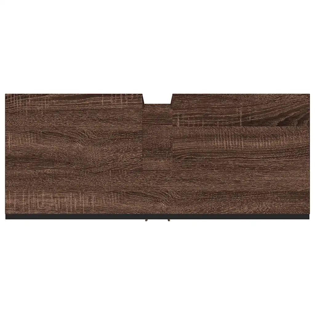 Mobile Lavabo Bagno Rovere Marrone 60x30x60cm Legno Multistrato