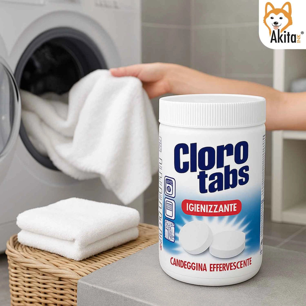 Akitaink Cloro Tabs 1kg Pastiglie Multiuso Candeggina