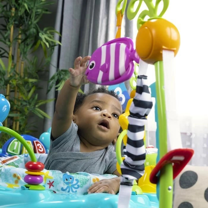 BABY EINSTEIN Ocean Explorers Curiosity Cove 2 in 1 area giochi educativa e gioco da terra, peso massimo 11 kg, da 6 mesi