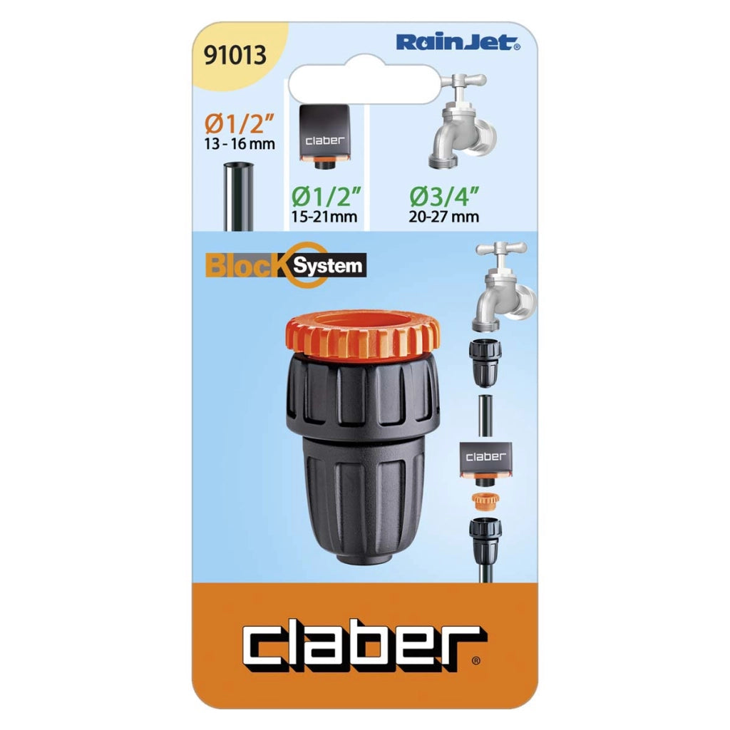 PRESA A RUBINETTO STRINGITUBO PN SELF CLABER - RAINJET 91013 1/2-3/4F+1/2- 14 pezzi