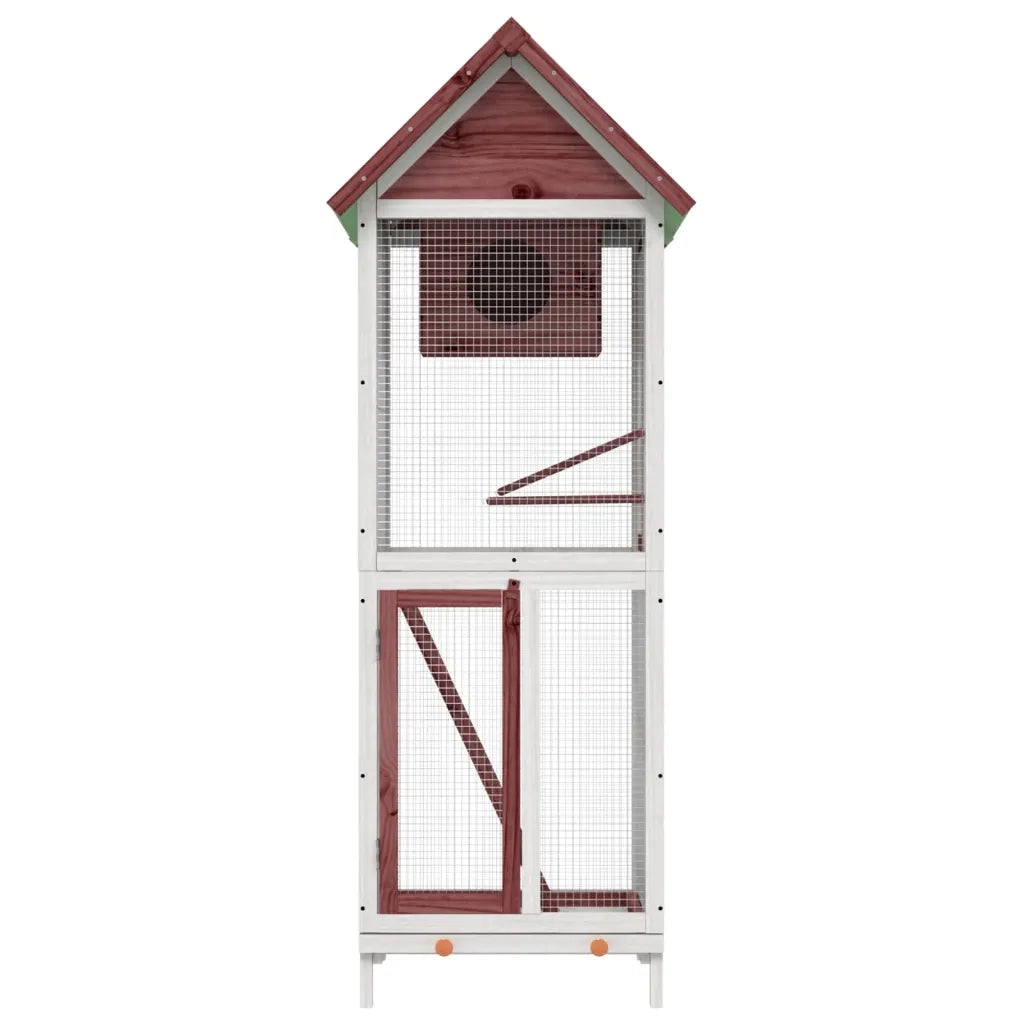 Casetta per Uccelli Moka 60x58,5x160 cm Legno Massello di Pinocod mxl 80802