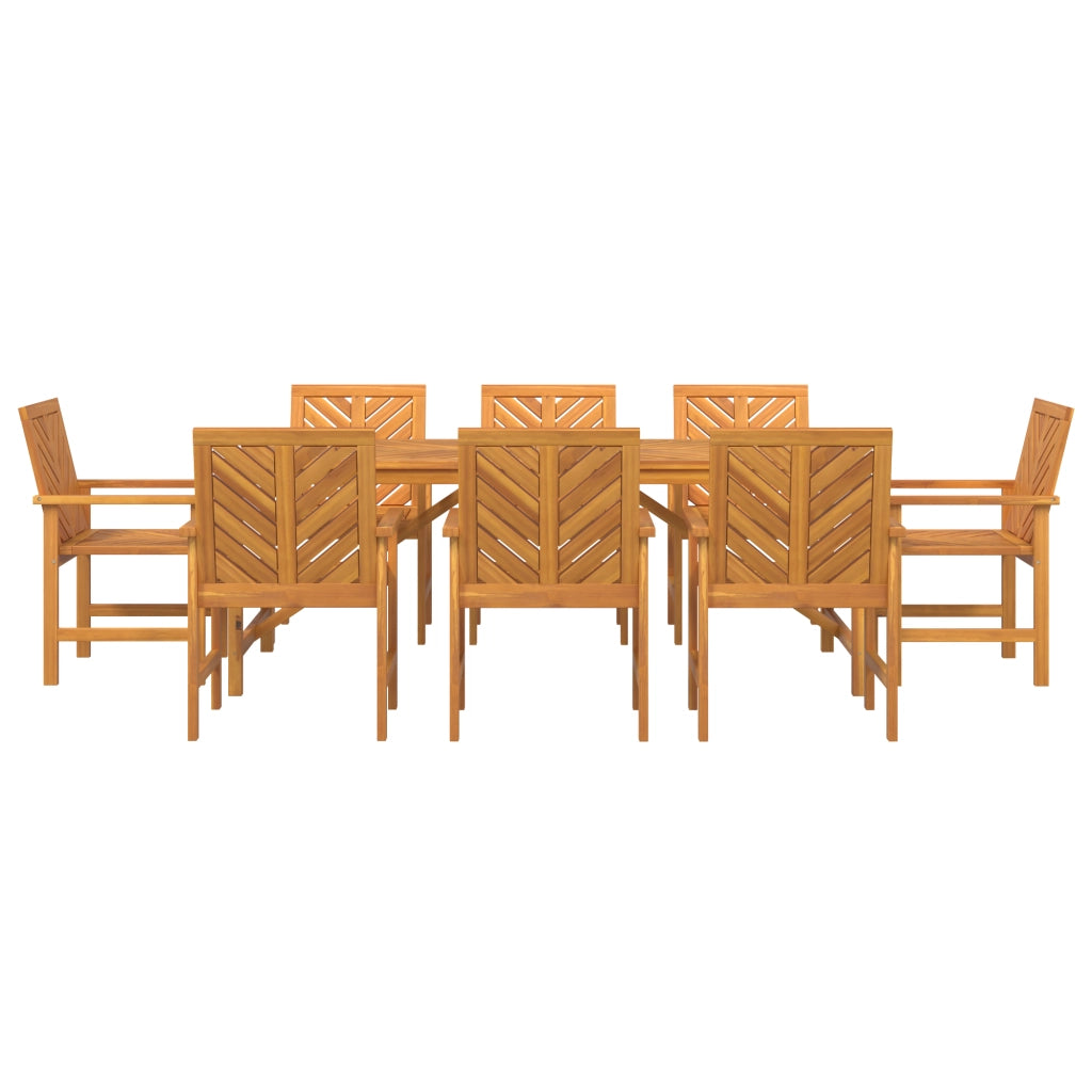 Set Pranzo Giardino 7 Pezzi Legno Massello Acacia