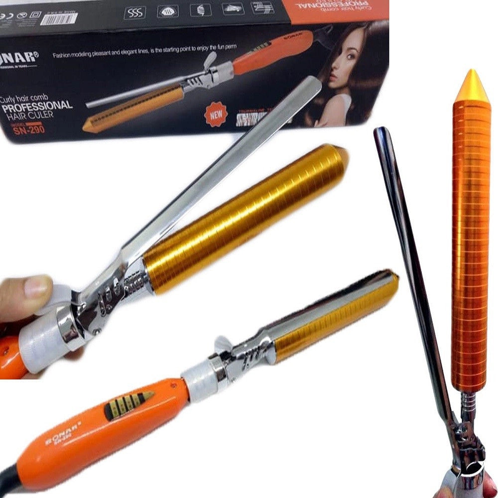 Trade Shop - Piastra In Ceramica Tormalina Per Capelli Ricci Arriccia 22mm Sn290 -