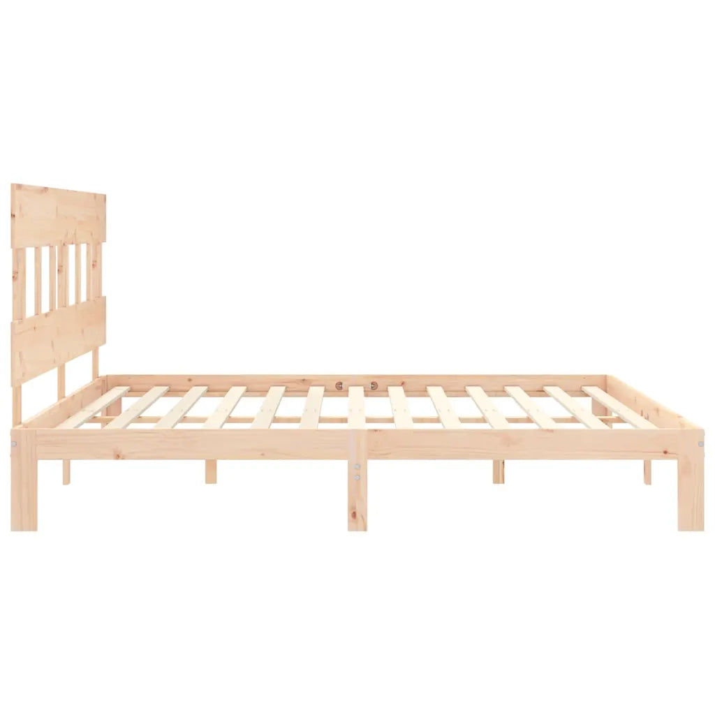 Giroletto senza Materasso-Struttura Letto 200x200 cm in Legno Massello di Pino 299783