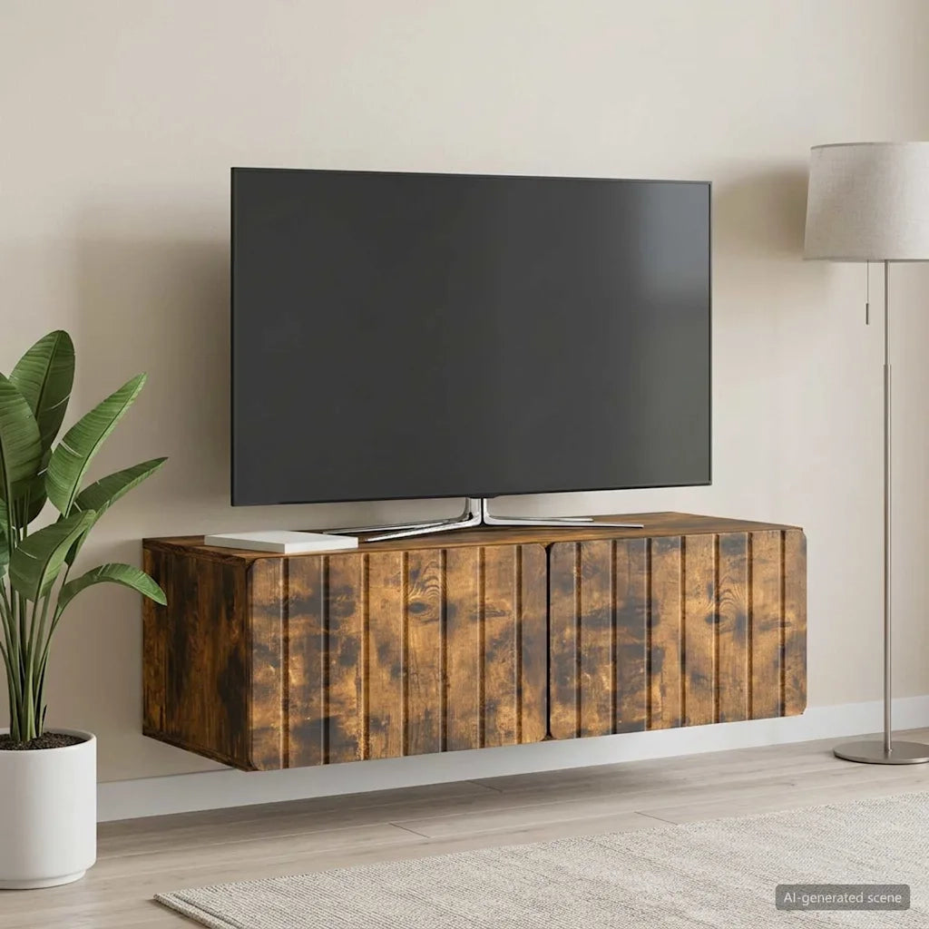 Mobile Porta TV da Muro Rovere Fumo 98 x 41 x 30 cm 898360