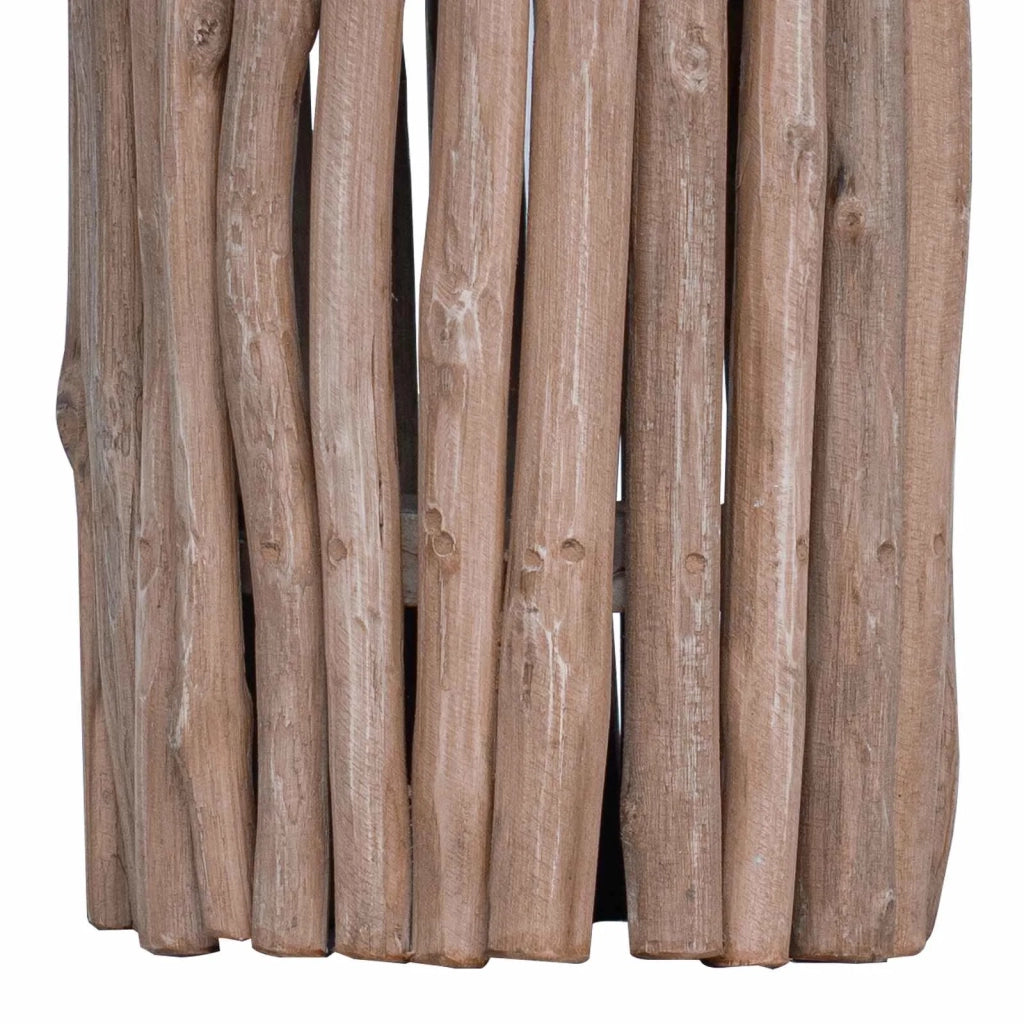 Pouf Naturale 30 x 30 x 45 cm Legno di teak solido