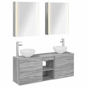 Set di Armadi da Bagno 5 pcs Sonoma grigio Legno ingegnerizzato 3406692