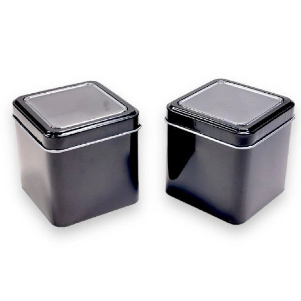 Trade Shop - Scatola In Metallo Con Finestra Trasparente E Spugna Interna 7.5x7.5x12 Cm -