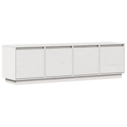 Mobile TV | Armadietto TV | Mobile Porta TV Bianco 156x37x45 cm in Legno Massello di Pino