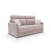 Margot Divano letto matrimoniale con schienale morbido alto in tessuto T02 196 cm (mat. 160x197) rosa