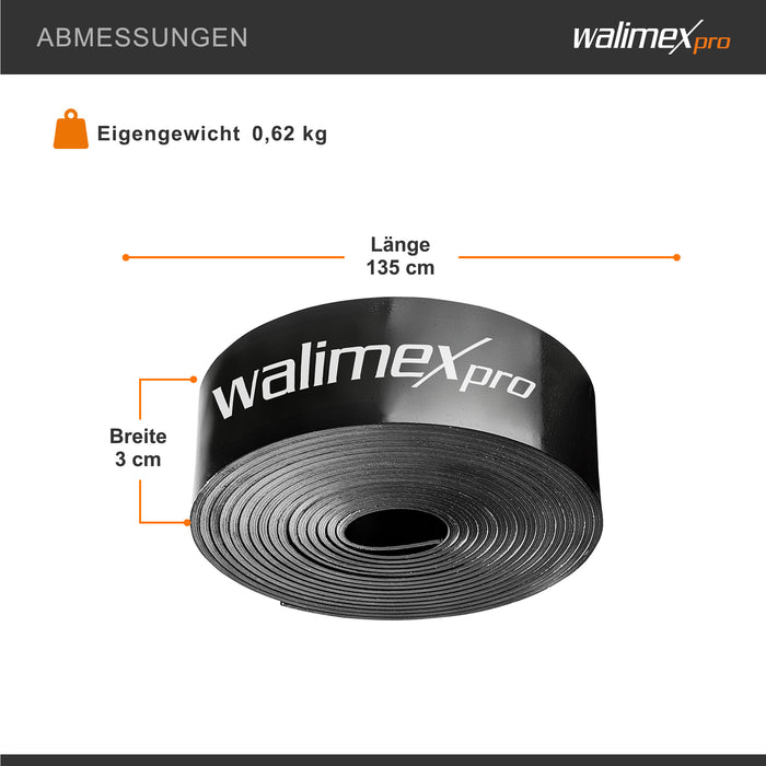 Nastro ponderale magnetico, 2,7 m, per la ponderazione di sfondi in carta e tessuto per lo studio fotografico, ideale per la fotografia in interno