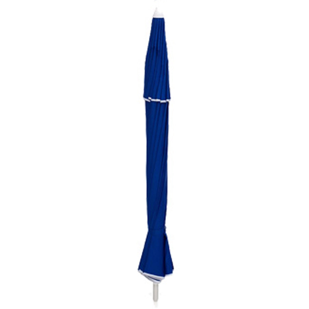 Ombrellone Mare Spiaggia Giardino 220cm Alluminio 16 Stecche con Custodia Blu