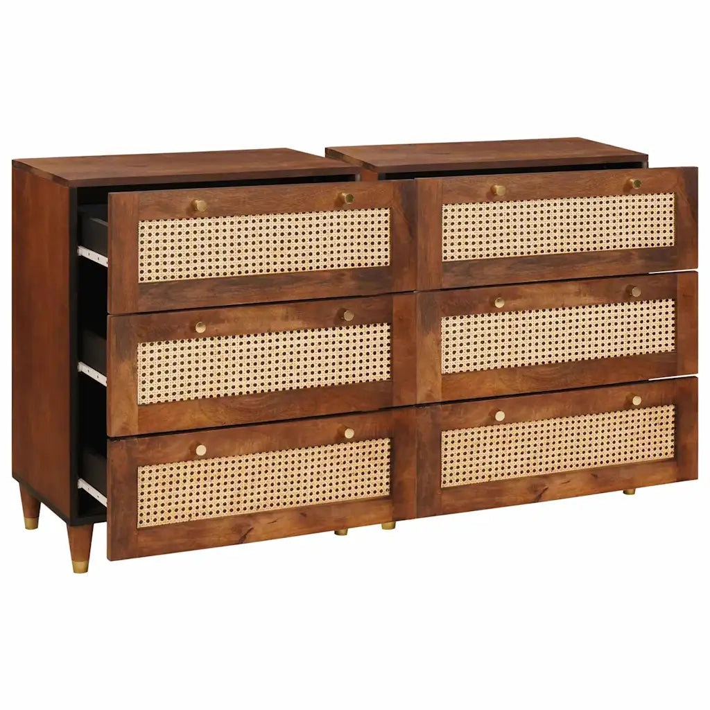 Set di Credenze 2 pcs Marrone 60 x 33,5 x 75 cm 3310169