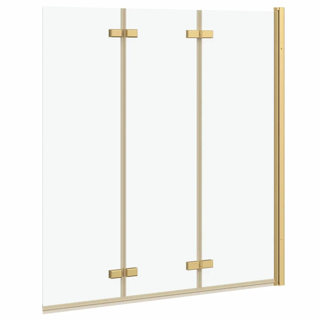 Involucro Doccia Oro 130 x 138 cm Vetro ESG e Alluminio